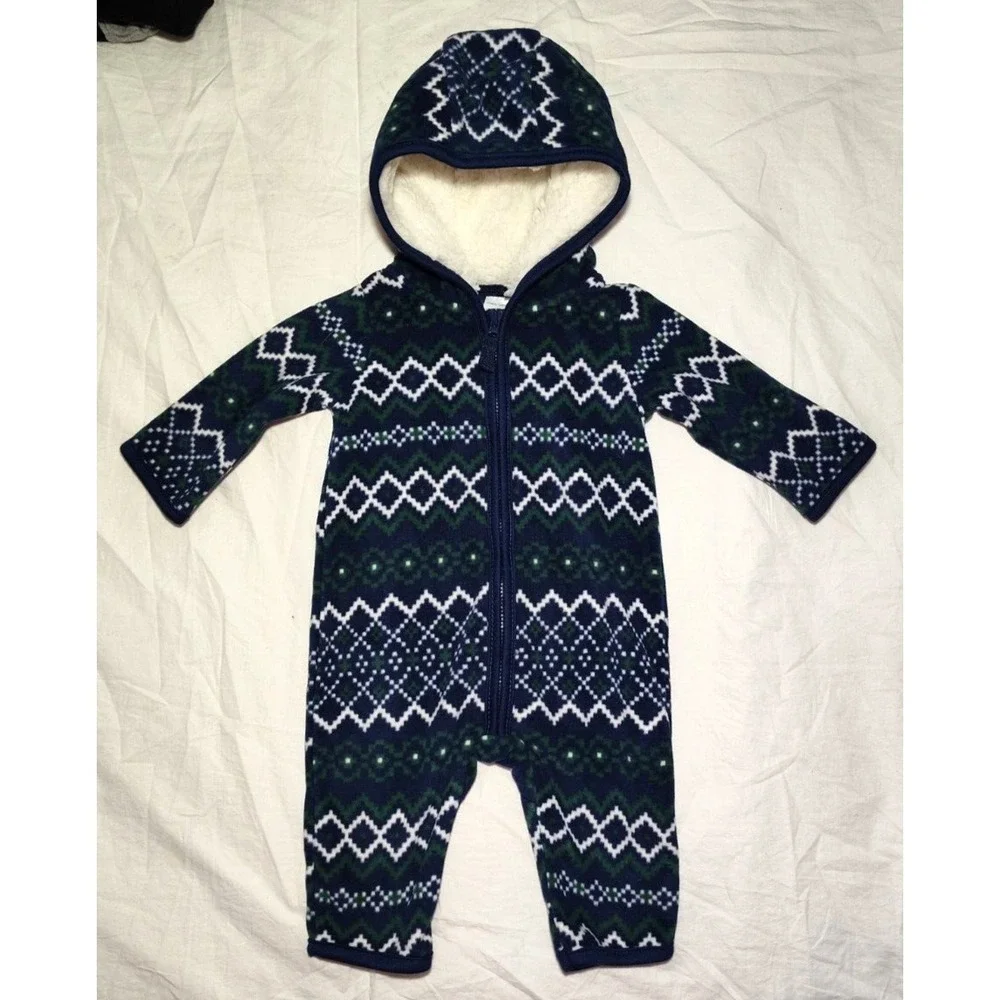 Carter's Baby Boy 3 Mos‎ Hooded Outfit Lot Fleece Thermal Stripe Dinosaur EUC